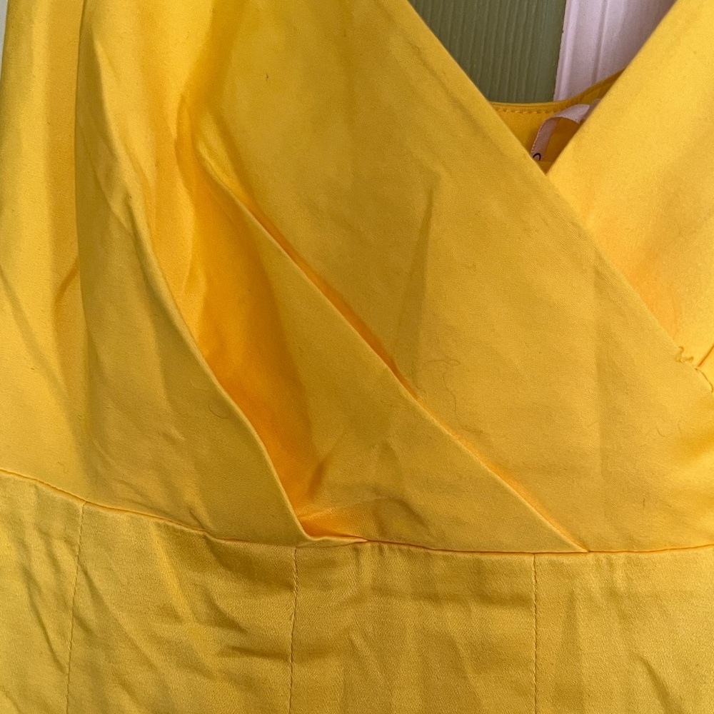 Calvin Klein Crisscross Dress in Sunny Yellow - Picture 4 of 7